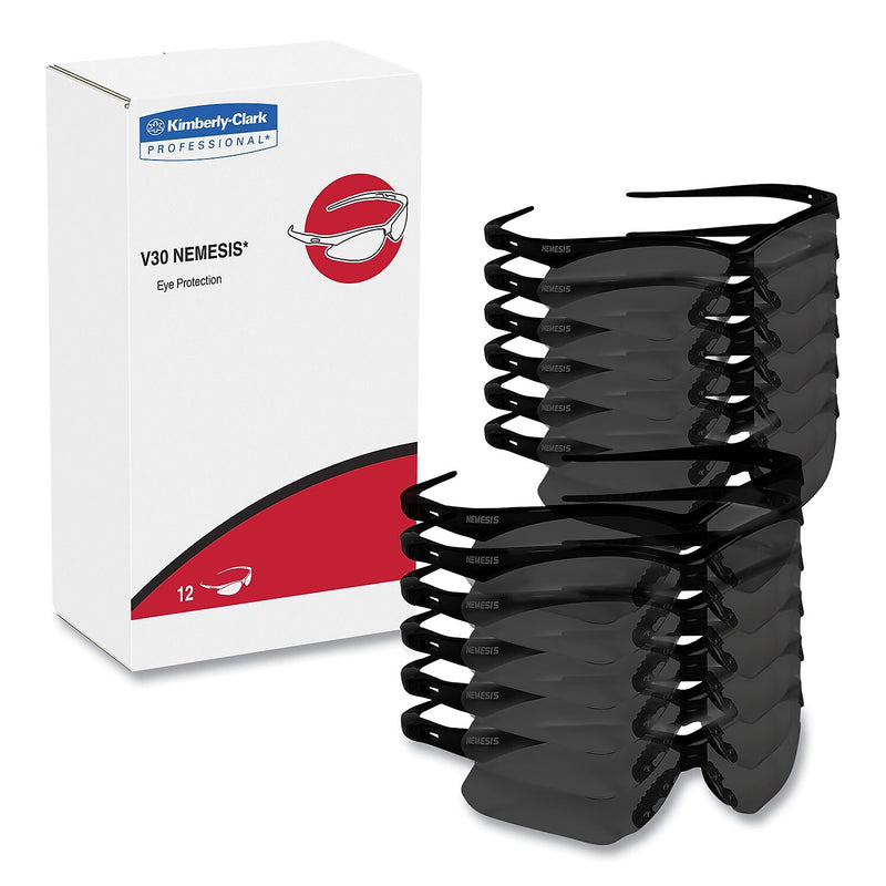 KleenGuard V60 Nemesis Rx Reader Safety Glasses, Wraparound, Smoke Lens, 6/Box (KCC22519)