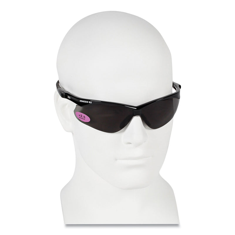 KleenGuard V60 Nemesis Rx Reader Safety Glasses, Wraparound, Smoke Lens, 6/Box (KCC22519)