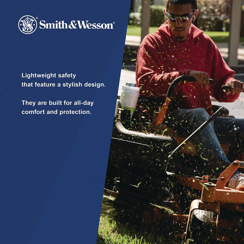 Smith & Wesson 44 Magnum Anti-Fog Safety Glasses, Wraparound, Clear Lens, 12/Box (KCC23452)