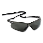 KleenGuard Nemesis Anti-Fog Safety Glasses, Wraparound, Smoke Lens, 12/Box (KCC28635)