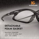 KleenGuard V30 Nemesis Foam Anti-Fog Safety Glasses, Over the Glasses/Wraparound, Clear Lens, 12/Carton (65335)