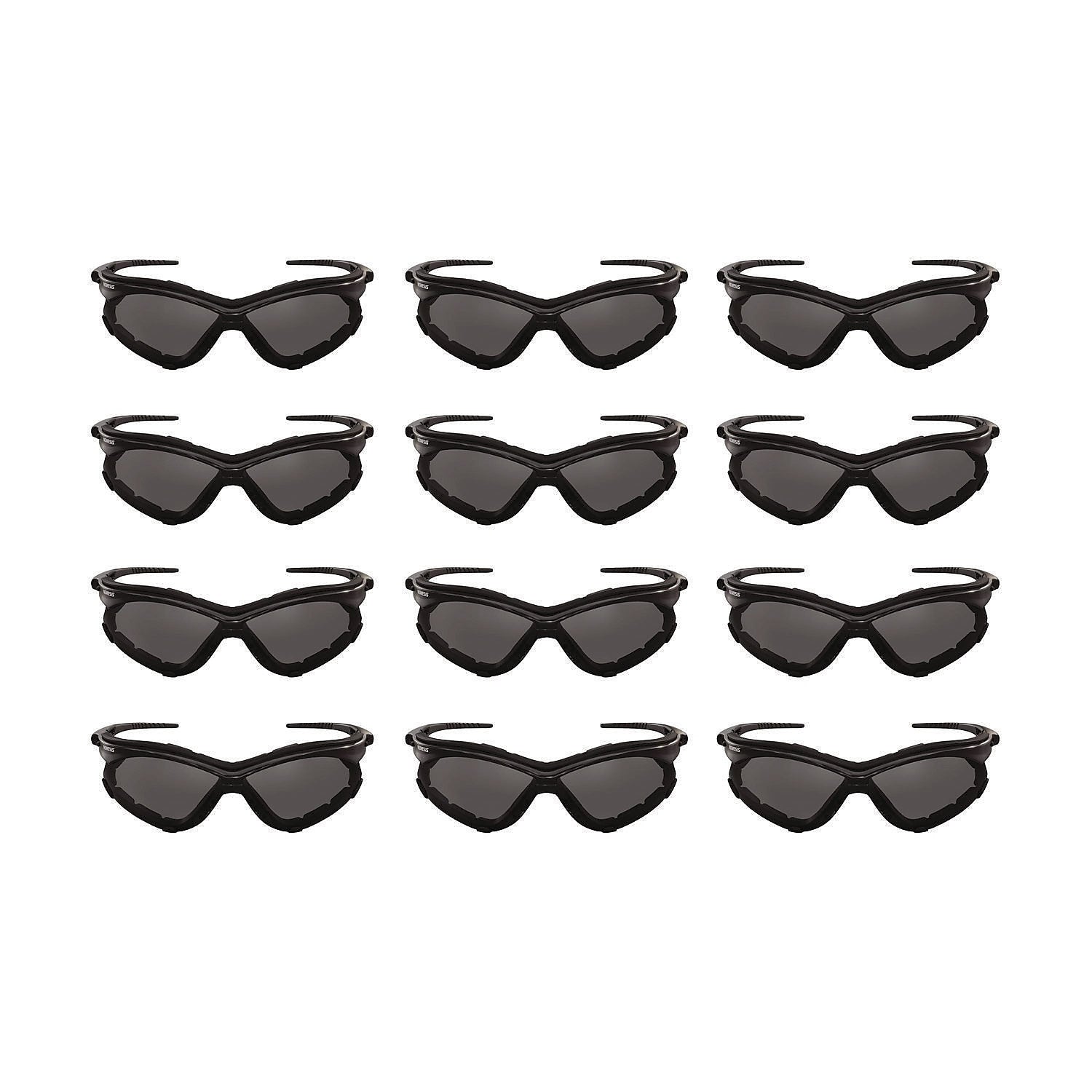 KleenGuard V30 Nemesis Foam Anti-Fog Safety Glasses, Over the Glasses/Wraparound, Smoke Lens, 12/Carton (65336)