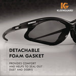 KleenGuard V30 Nemesis Foam Anti-Fog Safety Glasses, Over the Glasses/Wraparound, Smoke Lens, 12/Carton (65336)