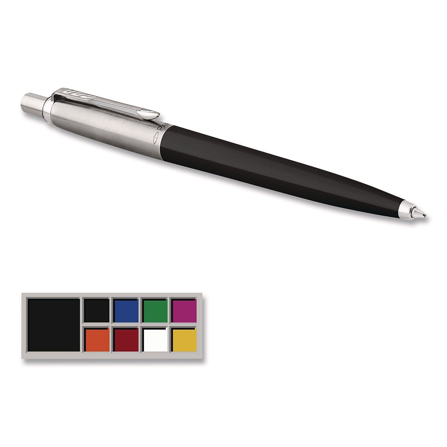Parker Jotter Retractable Ballpoint Pen, Medium Point, 0.7mm, Blue Ink (2096873)