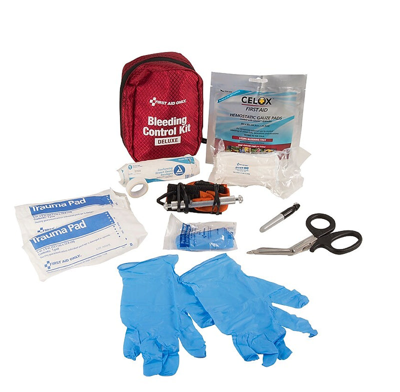 First Aid Only Bleeding Control Kit, Limb, Chest, & Torso Wounds, 16 Pieces (91060)