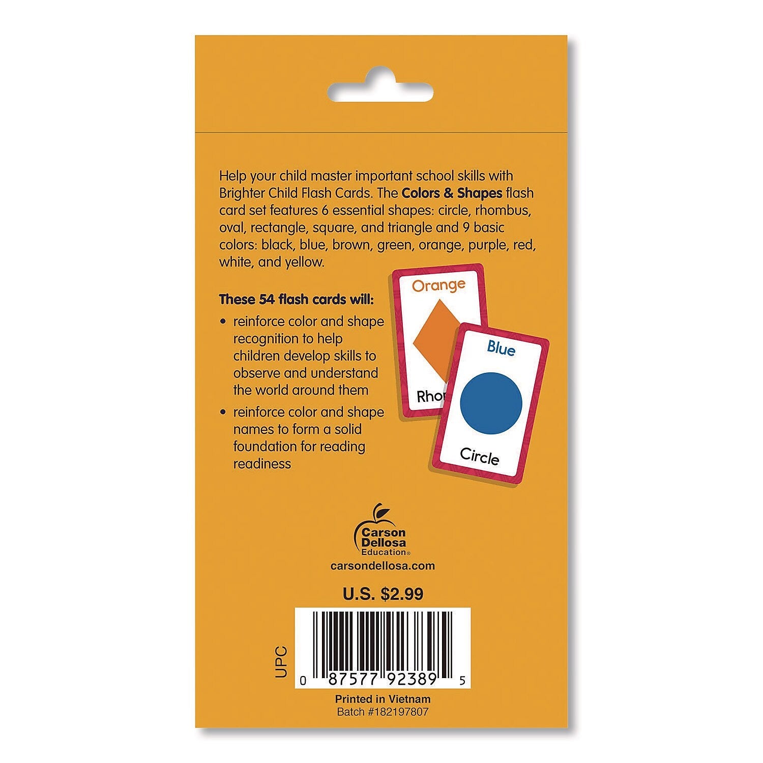 Carson-Dellosa Education Colors and Shapes Flash Cards (0769646891)