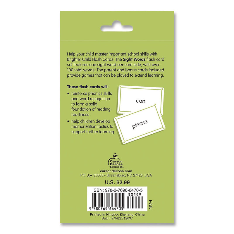Carson-Dellosa Education Sight Words Flash Cards (0769664709)
