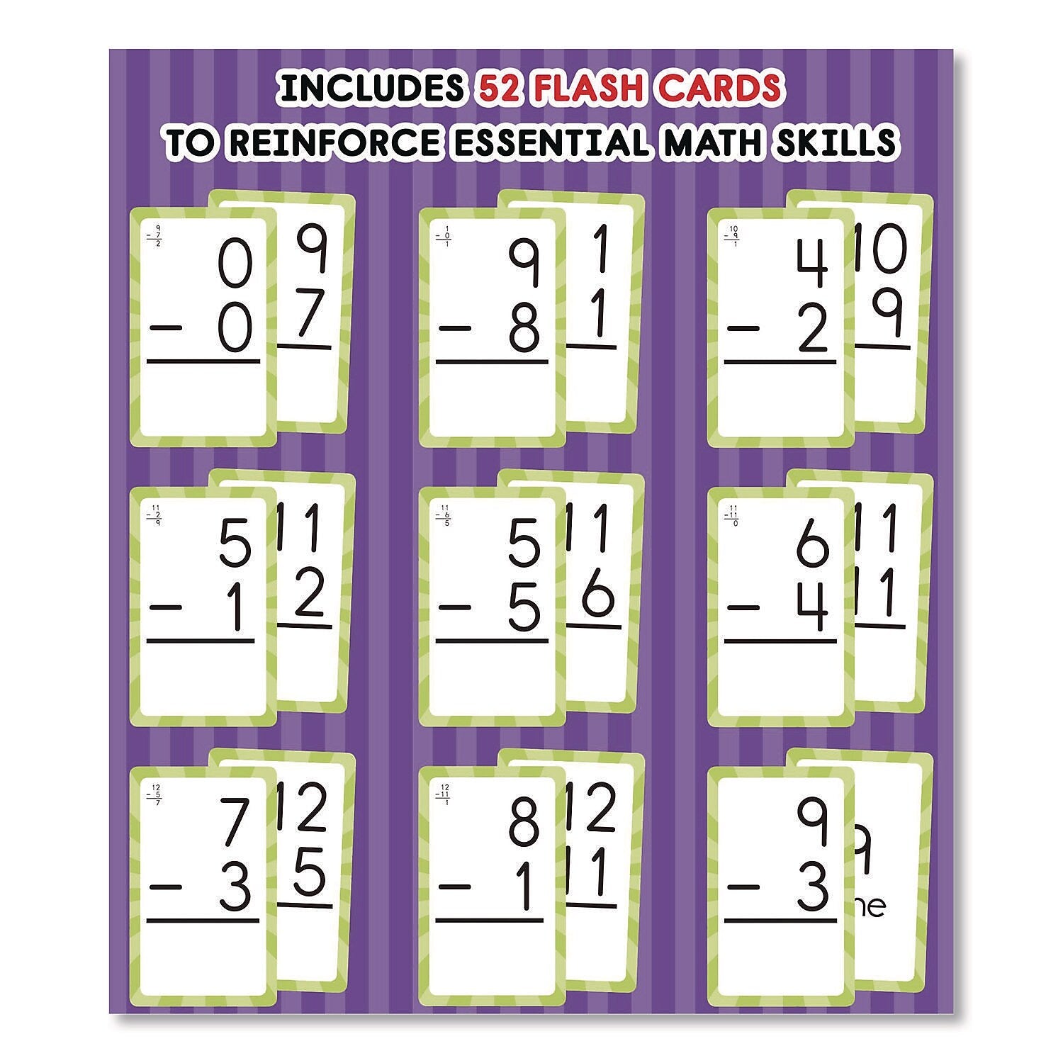 Carson-Dellosa Education Subtraction 0 to 12 Flash Cards (0769677215)