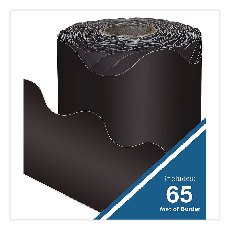 Carson-Dellosa Education Rolled Scalloped Border, 2.25" x 65 Ft., Black (108472)
