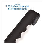 Carson-Dellosa Education Rolled Scalloped Border, 2.25" x 65 Ft., Black (108472)