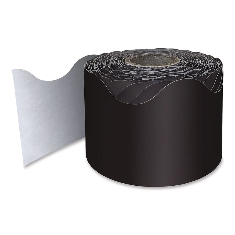 Carson-Dellosa Education Rolled Scalloped Border, 2.25" x 65 Ft., Black (108472)
