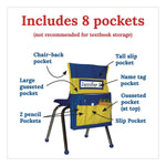 Carson-Dellosa Chairback Buddy Polyester Seat Storage x 15" x 1.5", Blue/Yellow (CDP158036)