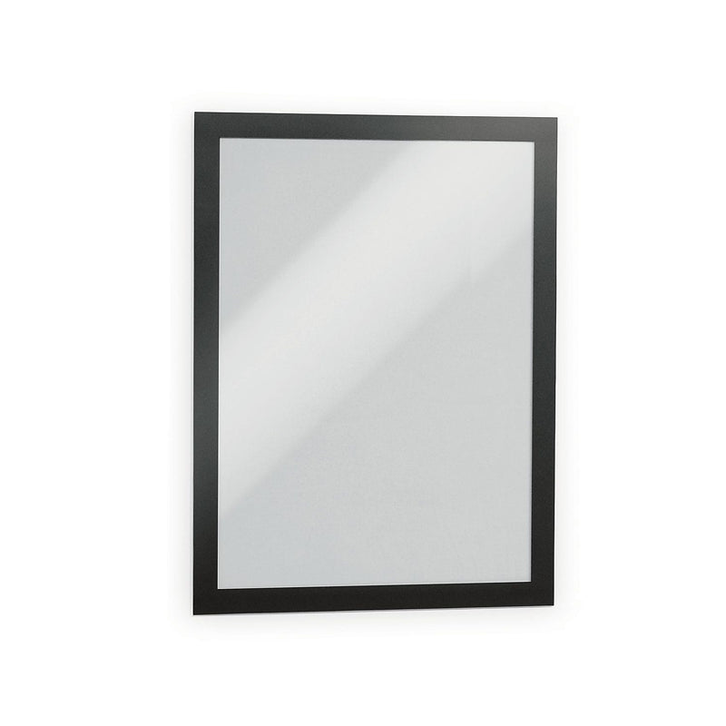 Durable DURAFRAME MAGNETIC Sign Holder, 11" x 17", Wall Mounted, Black, Plastic, 2/Pack (464701)