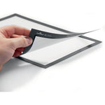 Durable DURAFRAME MAGNETIC Sign Holder, 11" x 17", Wall Mounted, Black, Plastic, 2/Pack (464701)
