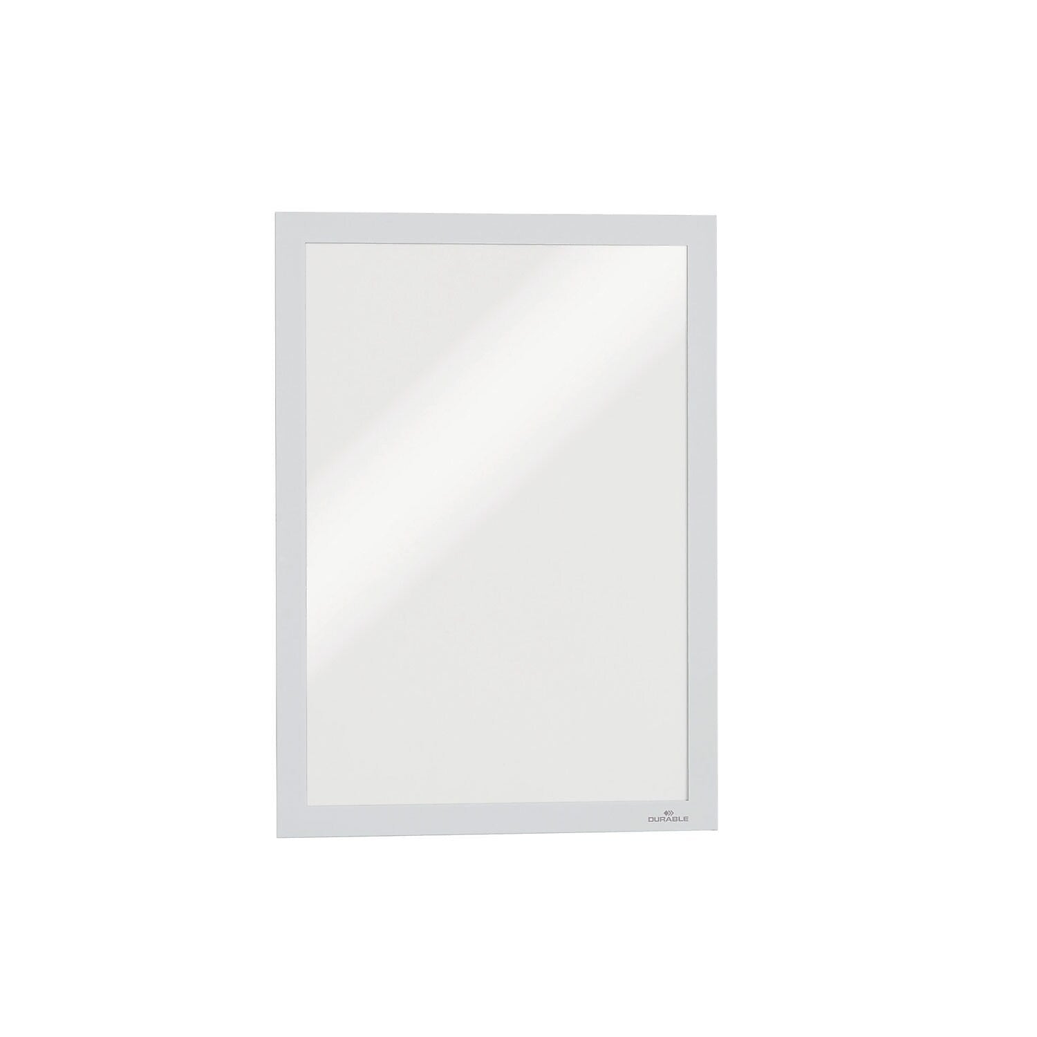 Durable Infoframe DURAFRAME Sign Holder, 8.5" x 11", Wall Mounted, White, Plastic, 2/Pack (476802)