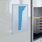 Durable Infoframe DURAFRAME Sign Holder, 8.5" x 11", Wall Mounted, White, Plastic, 2/Pack (476802)