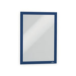 Durable Infoframe DURAFRAME Sign Holder, 8.5" x 11", Wall Mounted, Dark Blue, Plastic, 2/Pack (476807)