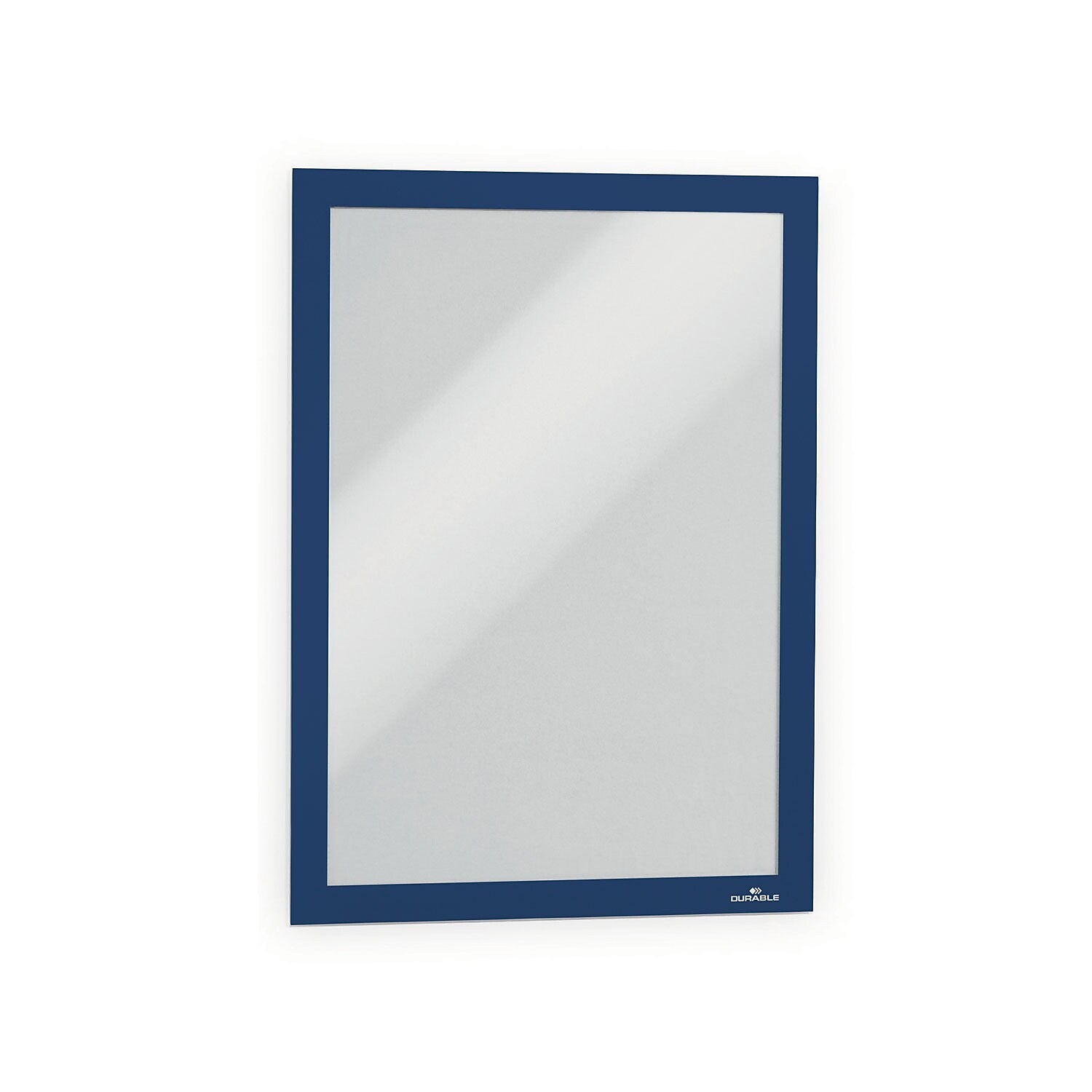 Durable Infoframe DURAFRAME Sign Holder, 8.5" x 11", Wall Mounted, Dark Blue, Plastic, 2/Pack (476807)