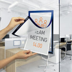Durable Infoframe DURAFRAME Sign Holder, 8.5" x 11", Wall Mounted, Dark Blue, Plastic, 2/Pack (476807)