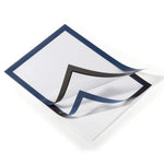 Durable Infoframe DURAFRAME Sign Holder, 8.5" x 11", Wall Mounted, Dark Blue, Plastic, 2/Pack (476807)