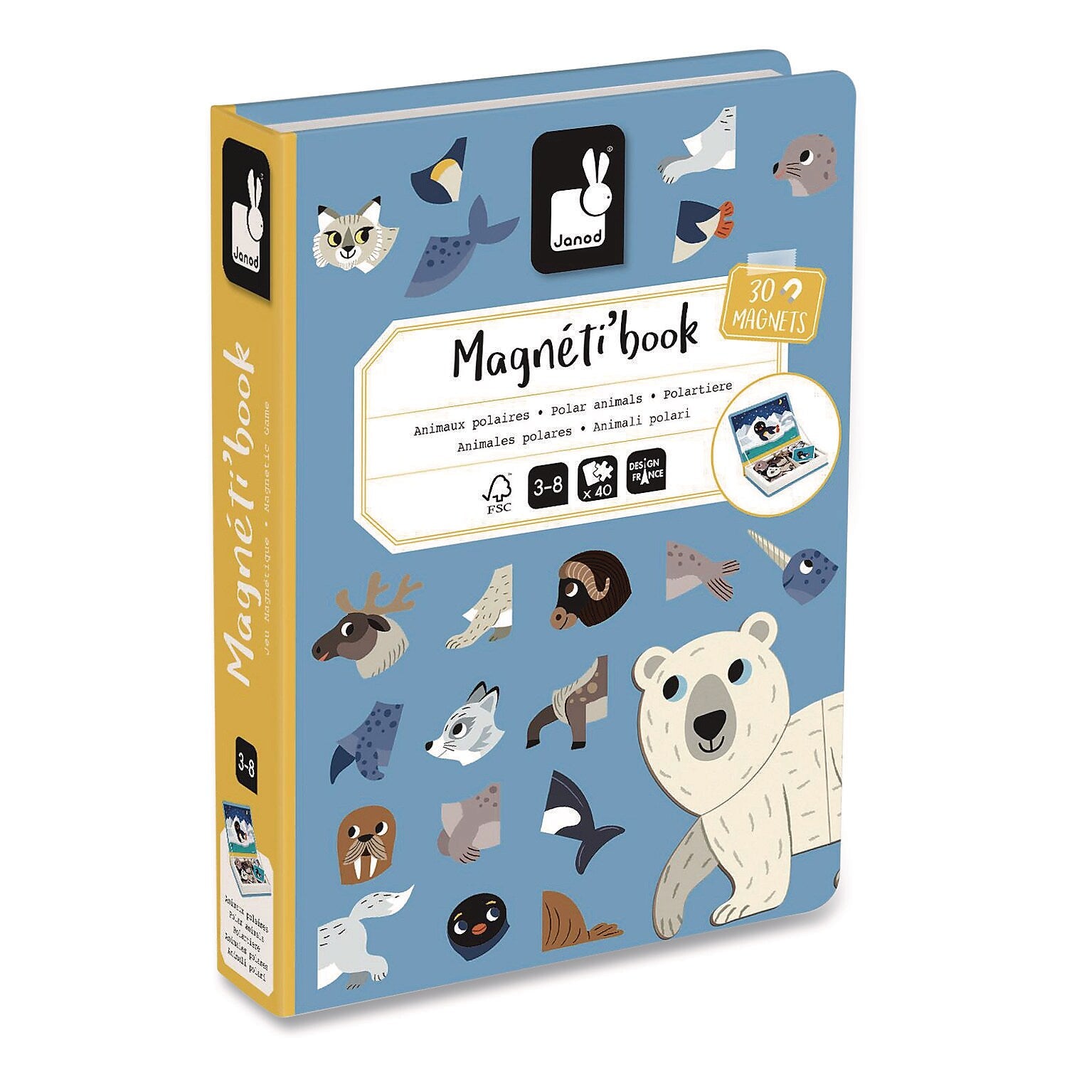 Janod Magneti'books Polar Animals Puzzle Book (J02599)