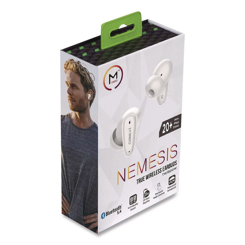 Morpheus 360 Wireless Bluetooth Earbuds, White (TW1800W)