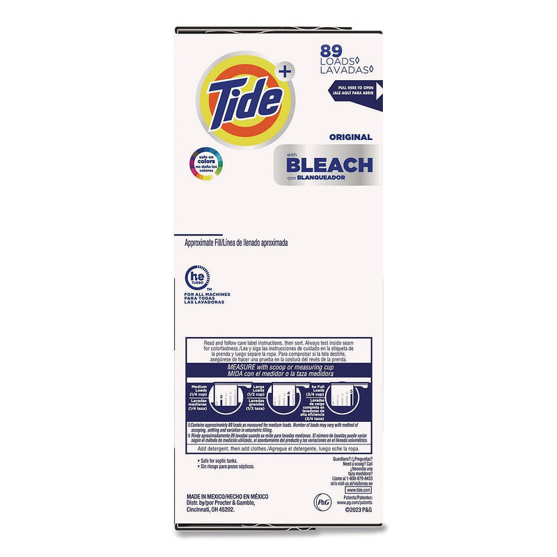 Tide Plus Bleach HE Powder Laundry Detergent, Original Scent, 80 Loads, 129 oz. (80811551)