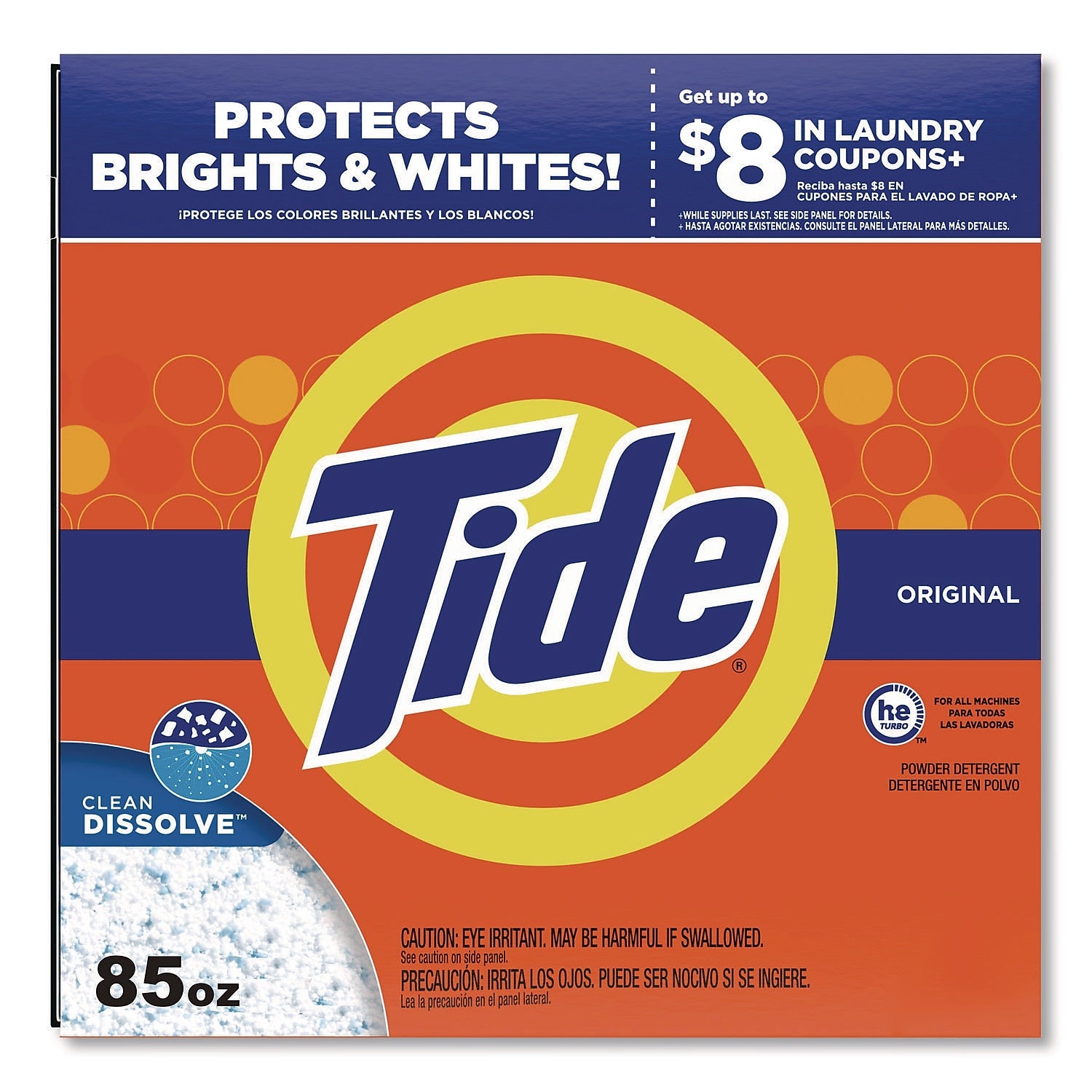 Tide HE Powder Laundry Detergent, Original Scent, 55 Loads, 85 oz., 3/Carton (80811552)