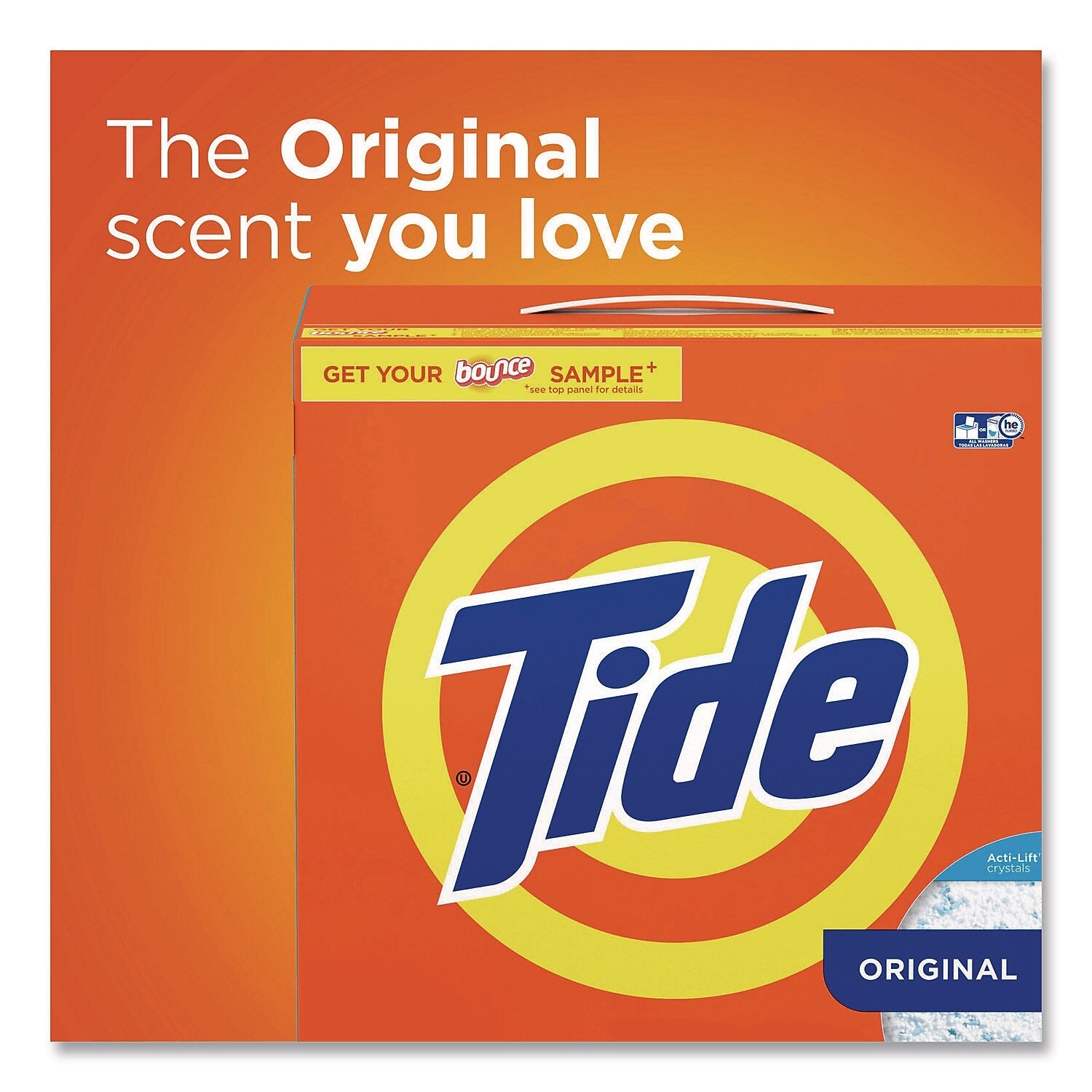 Tide HE Powder Laundry Detergent, Original Scent, 55 Loads, 85 oz., 3/Carton (80811552)