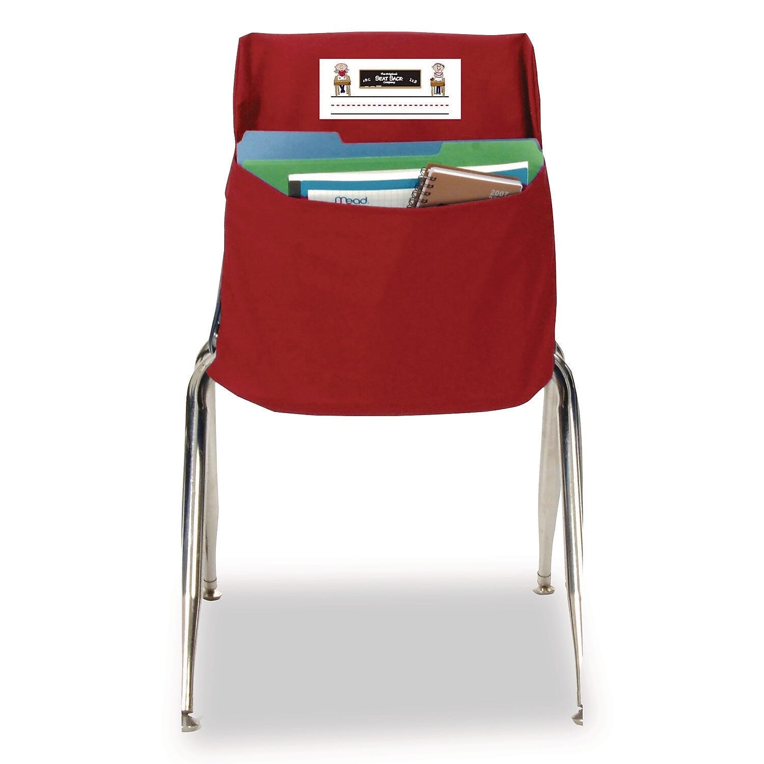 Victor Elastic-Back Fabric Seat Storage x 11" x 15.5", Red (SSK10101)