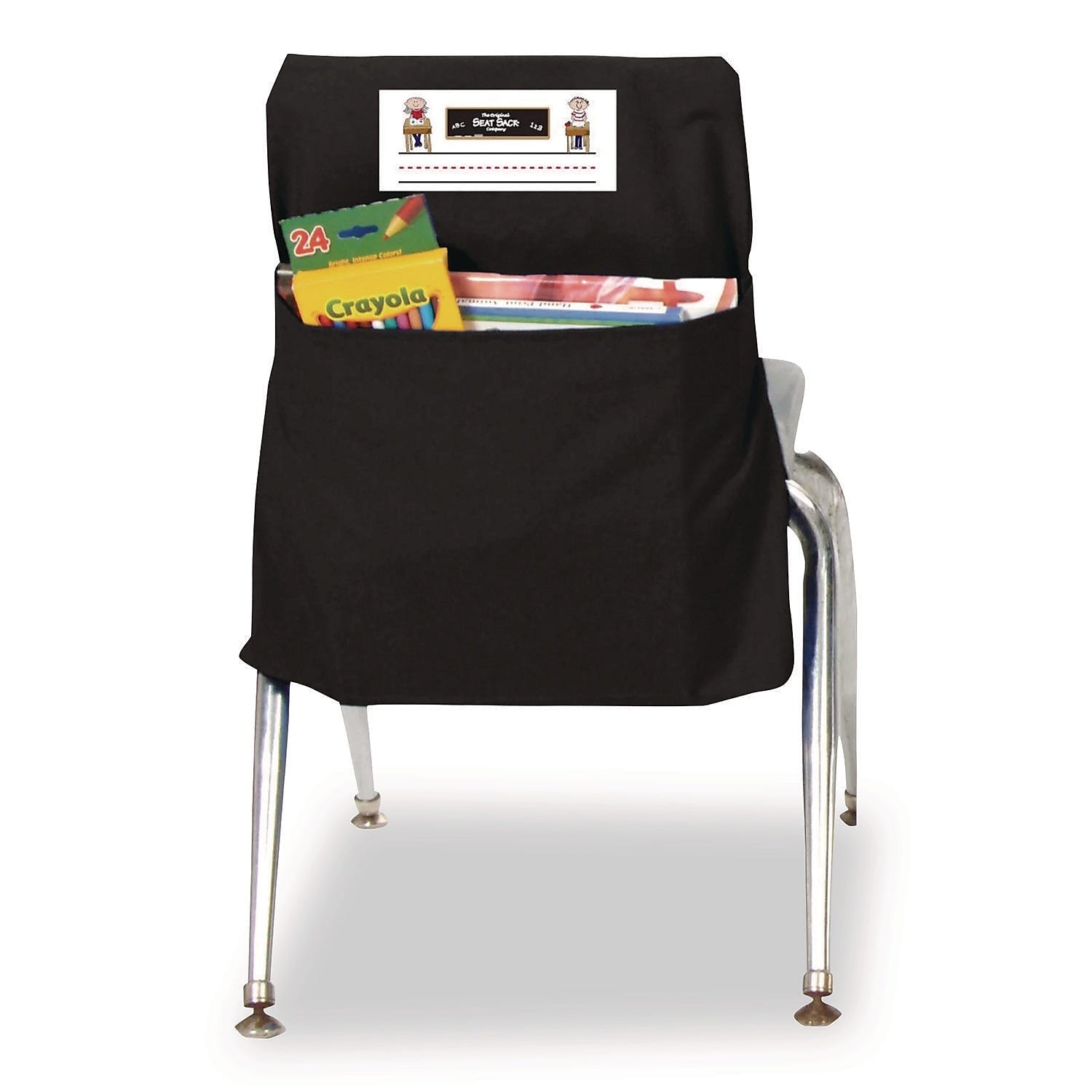 Victor Elastic-Back Fabric Seat Storage x 11" x 15.5", Black (SSK30101)