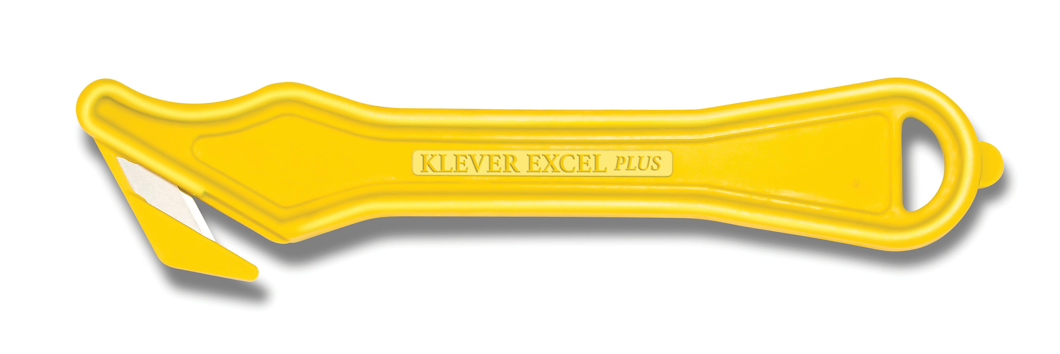 Klever Excel PLUS, 7" Safety Cutter, Yellow, 10/Pack (PLS-400-30Y)