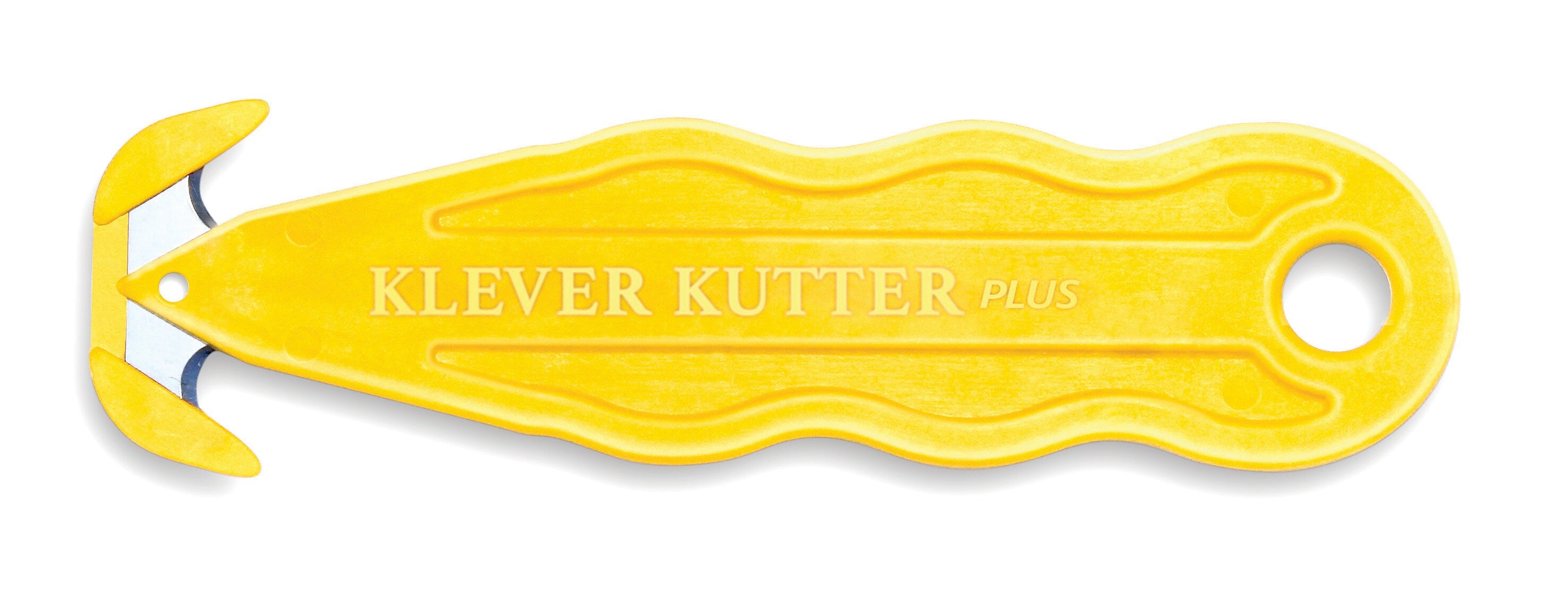 Klever Kutter PLUS, 5-1/4" Safety Cutter, Yellow, 10/Pack (PLS-100Y)