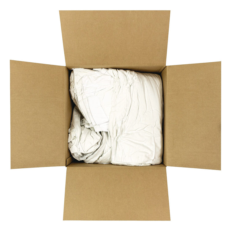 HOSPECO Cotton Knit Cleaning Towels, 18" x 15", White, 25 lbs./Carton (55525)