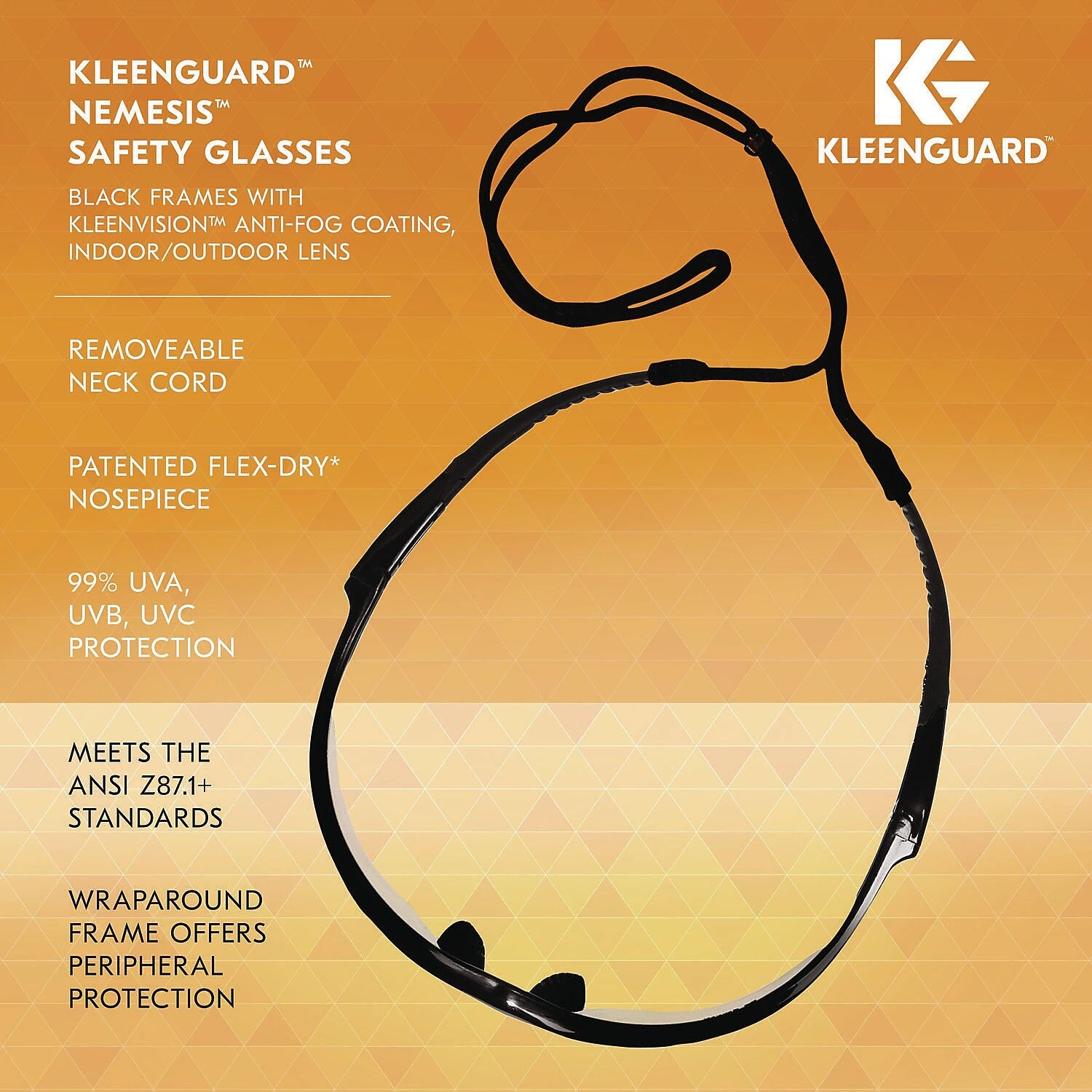KleenGuard Nemesis Anti-Fog Safety Glasses, Wraparound, Indoor/Outdoor Lens (25685)