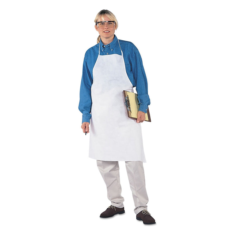 KleenGuard A20 Apron, MICROFORCE Barrier SMS Fabric, 28" x 40", One Size, White, 100/Carton (36550)