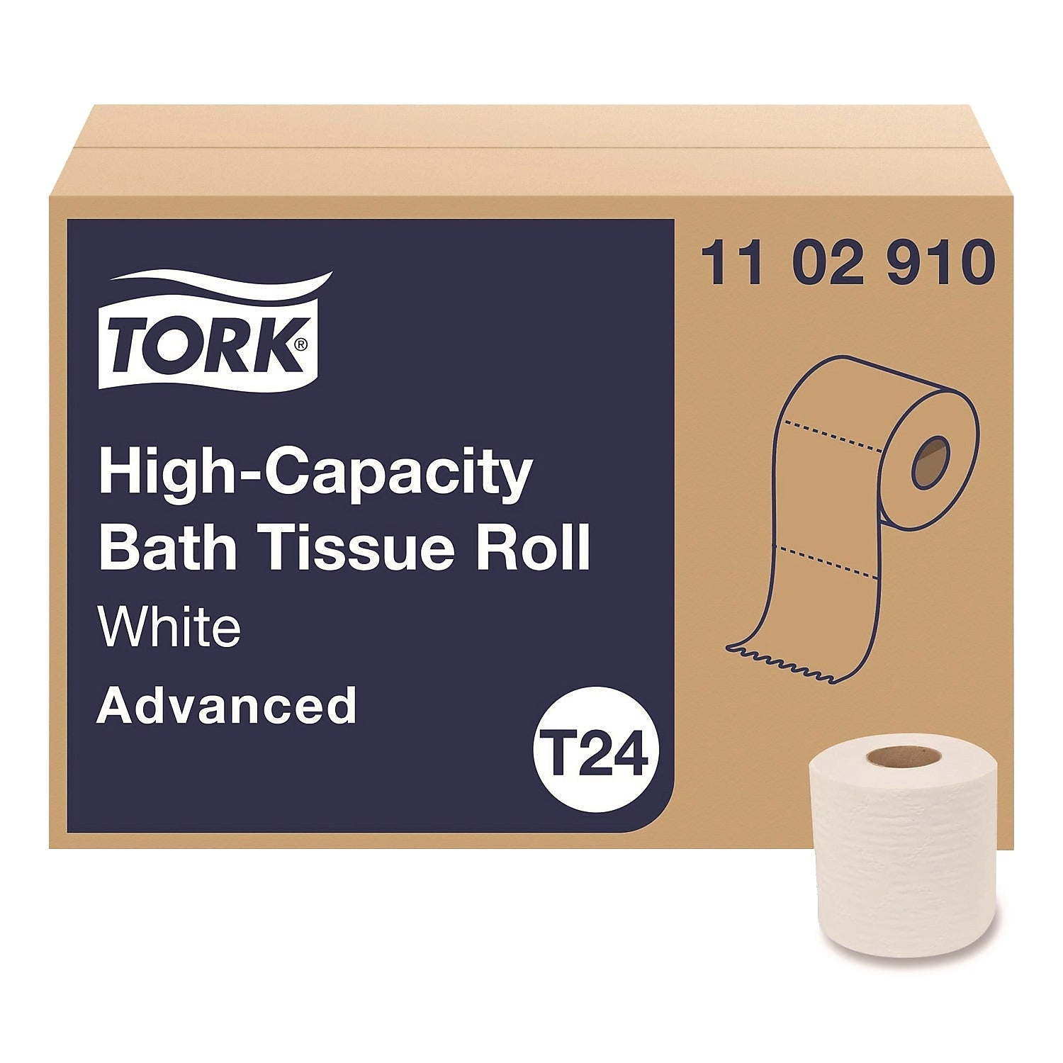 Tork Advanced Toilet Paper, 1-Ply, White, 2000 Sheets/Roll, 36 Rolls/Carton (1102910)