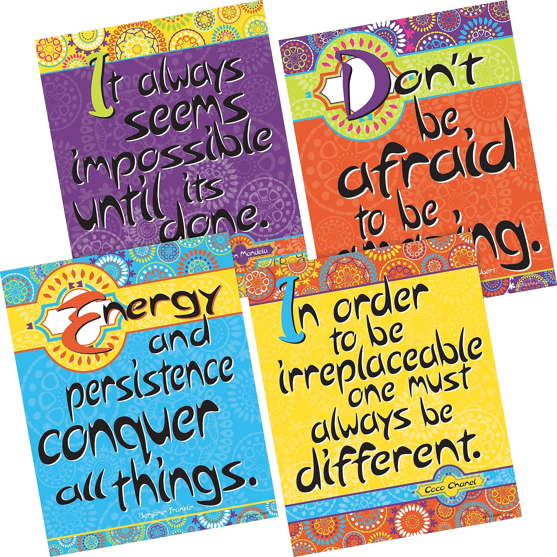Barker Creek Be Amazing Art Print Set 8" x 10", Multi-Design, 4/set (BC3103)