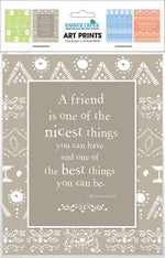 Barker Creek Thoughtfulness Art Print Set, 8" x 10", Multi-Design, 4 per set (BC3105)