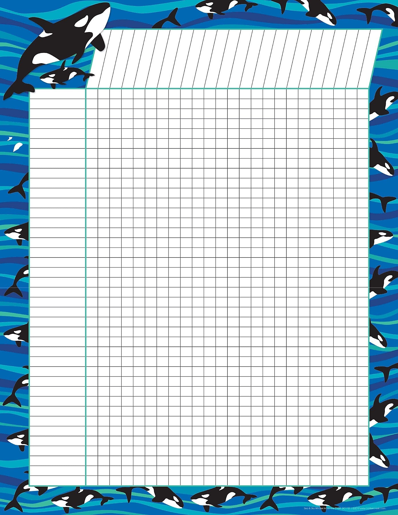 Barker Creek Sea & Sky Incentive Chart Set, 17" x 22", Multicolored, 4/Set (500)