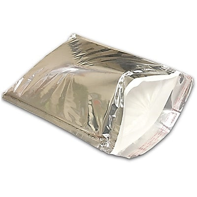 Nortech Labs Kodiak Pack Insulated Metalized Envelopes, 9" x 12", Silver, 25/Box (KP91225)
