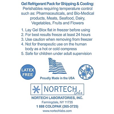 Gel Blox Cold Pack, 10 oz., 6" x 6", 24/Box (GB6624)