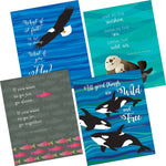 Barker Creek What if You Fly Art Print Set 8" x 10", Multi-Design, 4/set (BC3107)