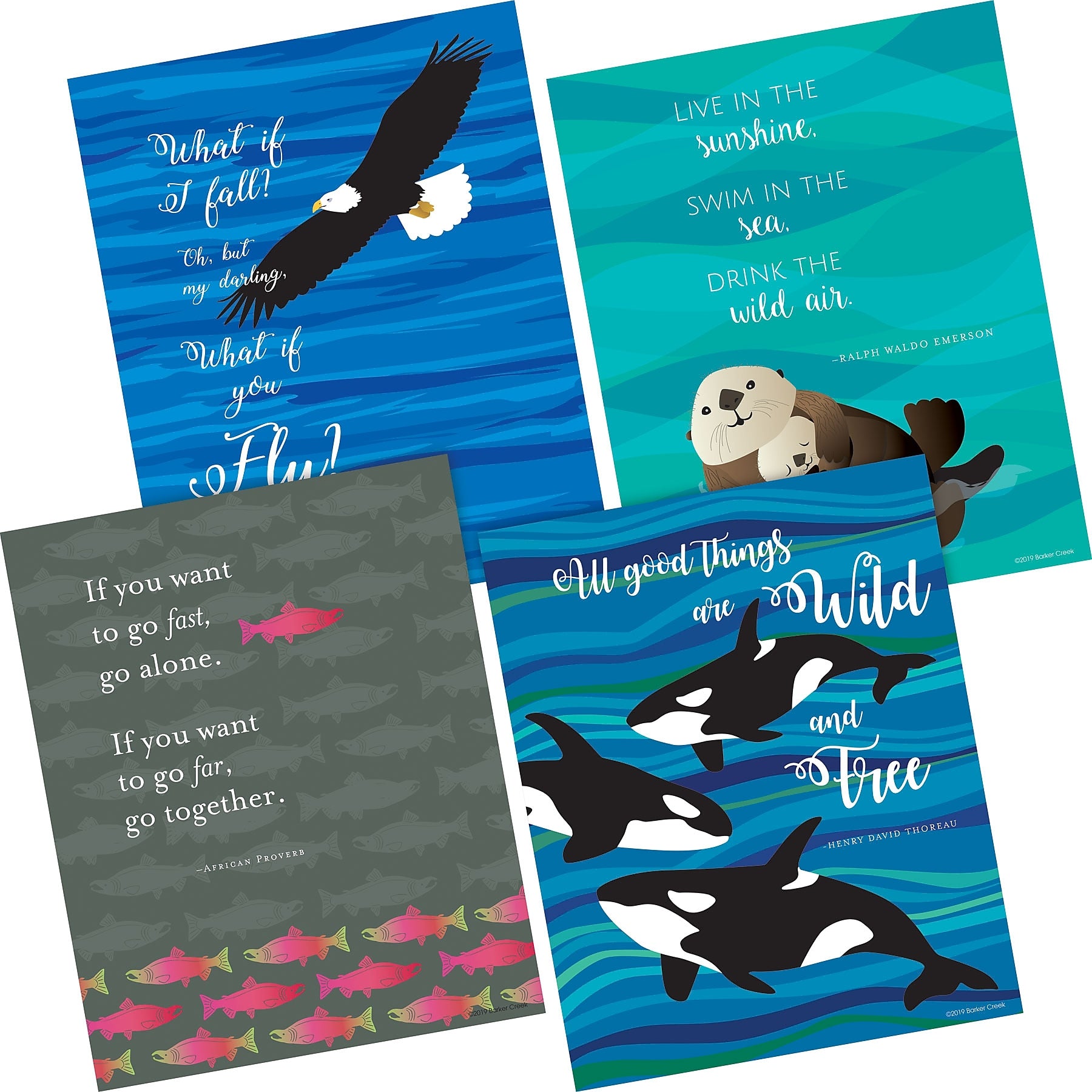 Barker Creek What if You Fly Art Print Set 8" x 10", Multi-Design, 4/set (BC3107)