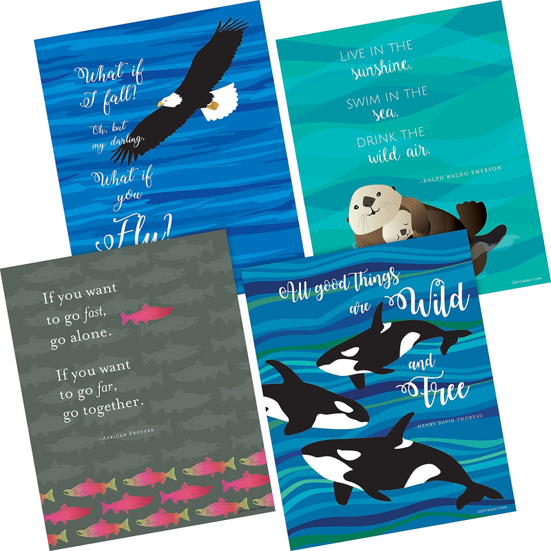Barker Creek What if You Fly Art Print Set 8" x 10", Multi-Design, 4/set (BC3107)