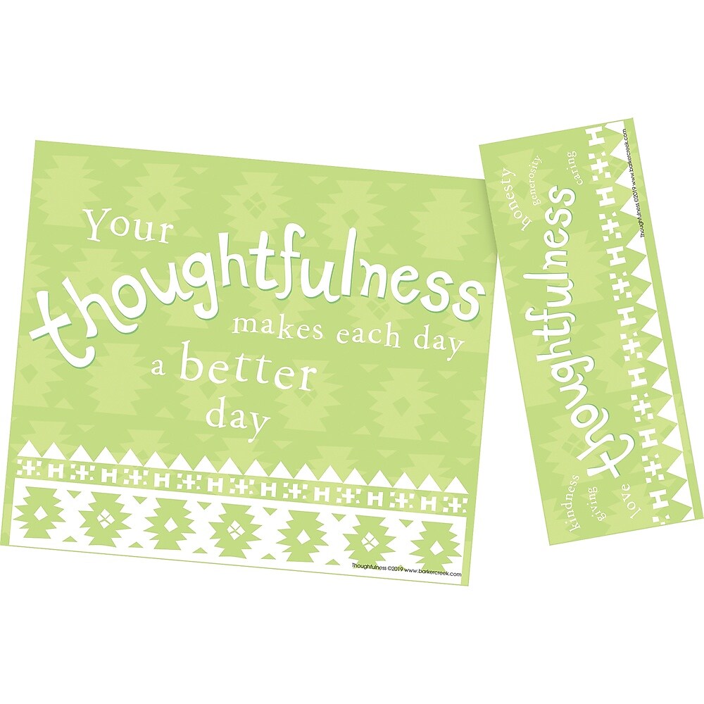 Barker Creek Thoughtfulness Awards & Bookmarks Set, 8.5" x 5.5”, Multicolored, 30/Pack (BC433)