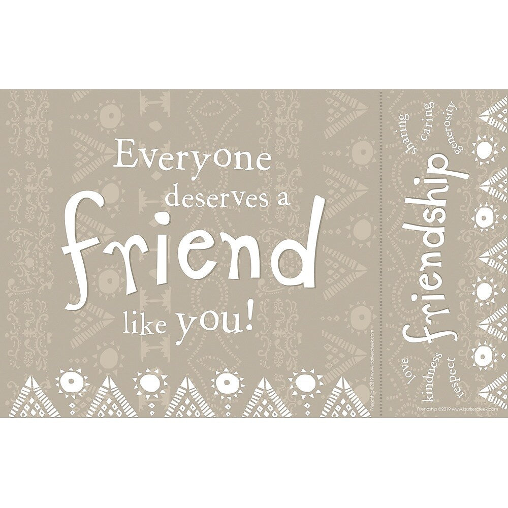 Barker Creek Friendship Awards & Bookmarks Set, 8.5" x 5.5”, Multicolored, 30/Pack (BC434)