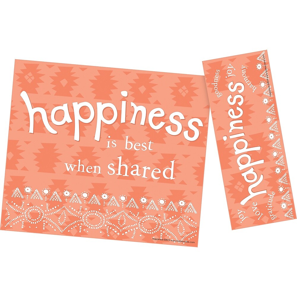 Barker Creek Happiness Awards & Bookmarks Set, 8.5" x 5.5”, Multicolored, 30/Pack (BC436)