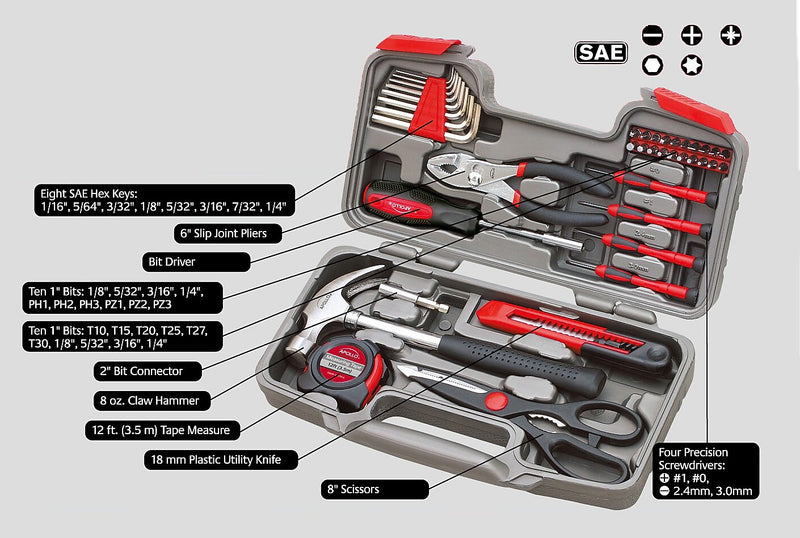 Apollo Tools General Tool Set, 39 Pieces (DT9706)