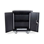 Luxor 32 Laptop Chromebook Charging Cart, Black (LLTP32-B)
